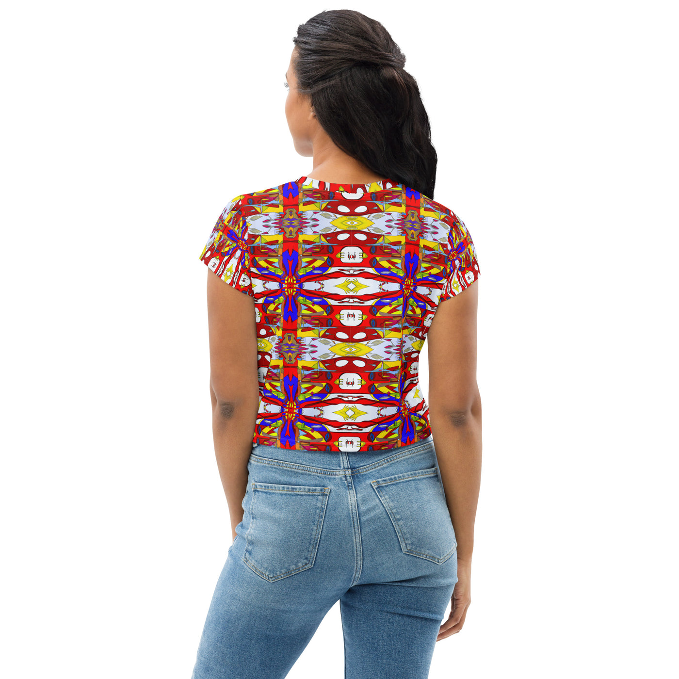 Women's Crop Tee - Hello, Abstracto