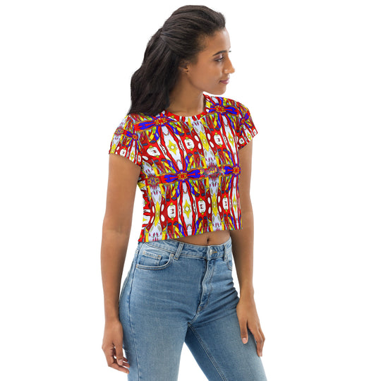 Women's Crop Tee - Hello, Abstracto