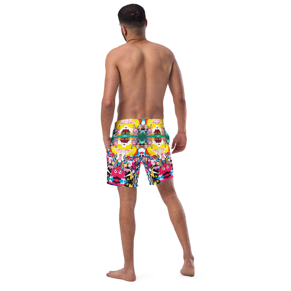 Men's swim trunks - Hello, Gato + Isle of Pups