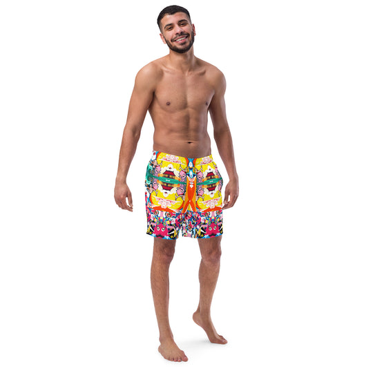 Men's swim trunks - Hello, Gato + Isle of Pups