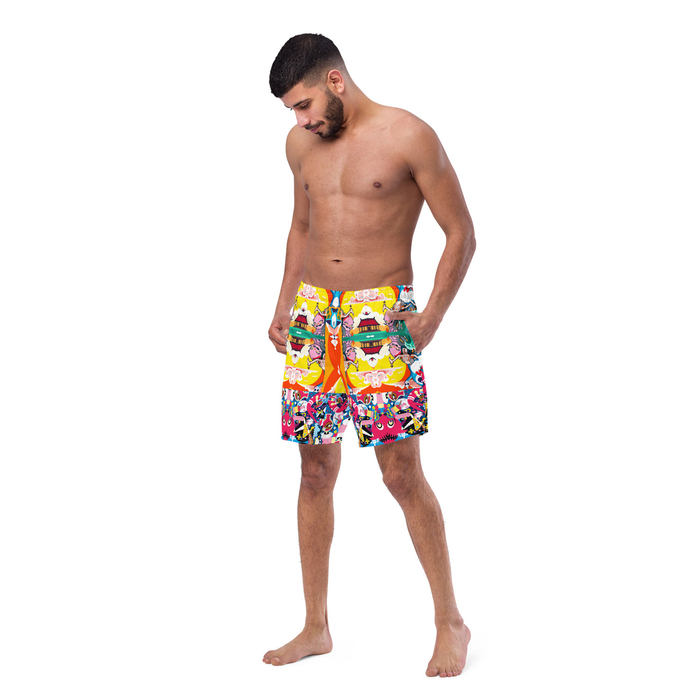 Men's swim trunks - Hello, Gato + Isle of Pups