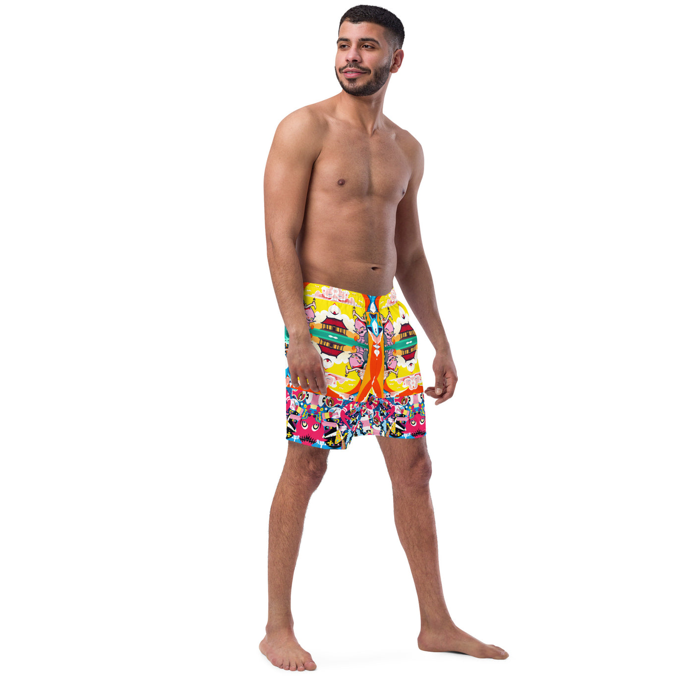 Men's swim trunks - Hello, Gato + Isle of Pups