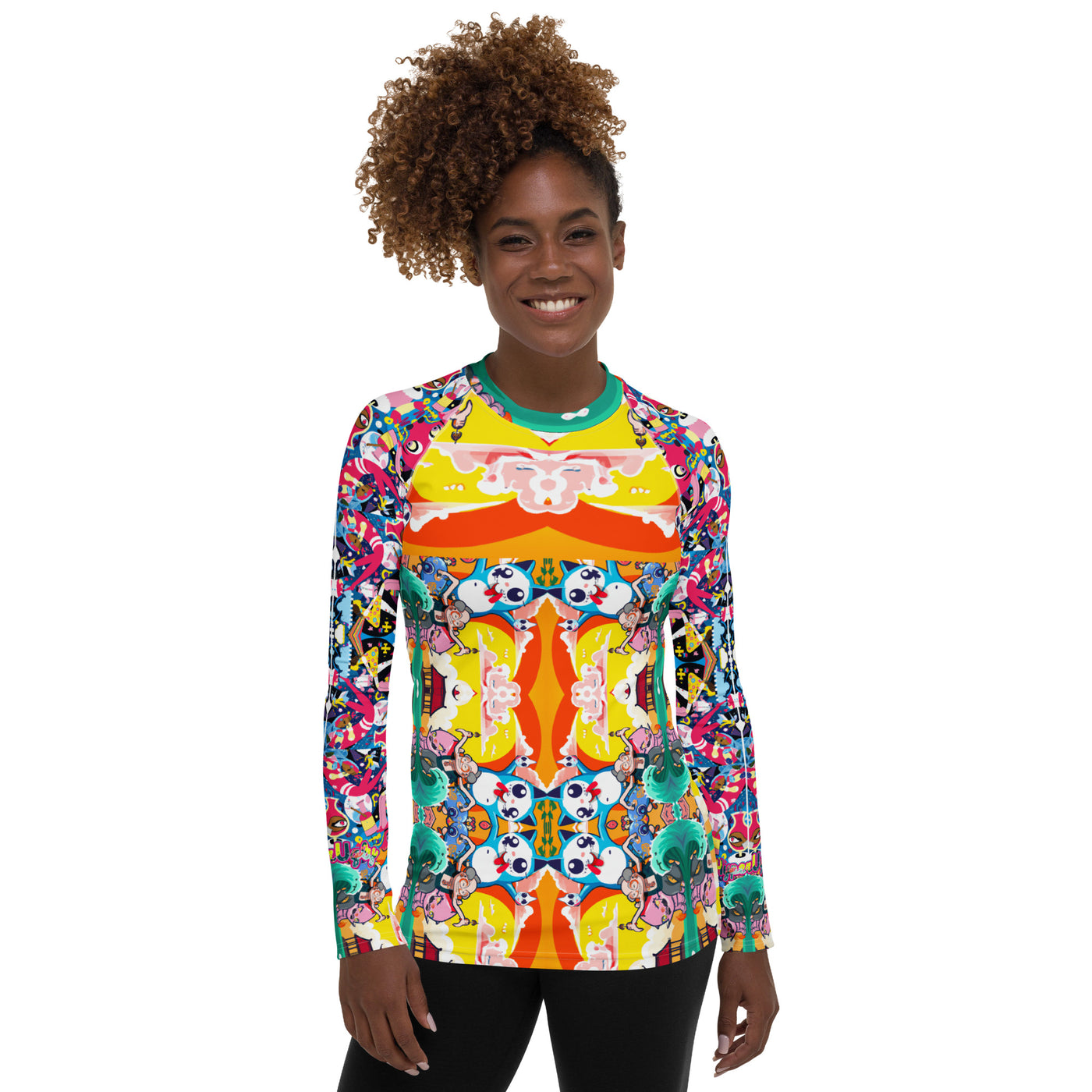 Women's Rash Guard - Hello, Gato + Isle of the Pups